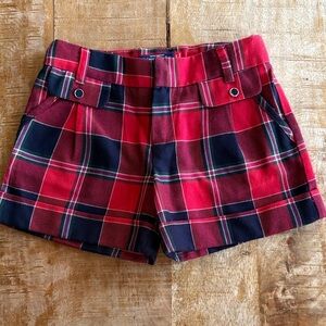 Mayoral Girls Plaid Shorts size 4